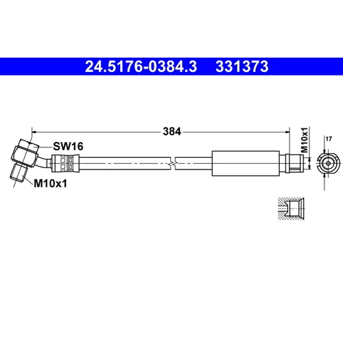 Brzdová hadica ATE 24.5176-0384.3
