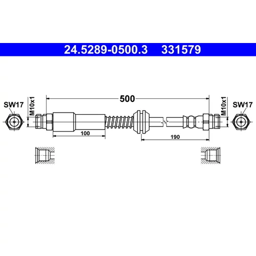 Brzdová hadica ATE 24.5289-0500.3