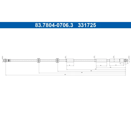 Brzdová hadica ATE 83.7804-0706.3