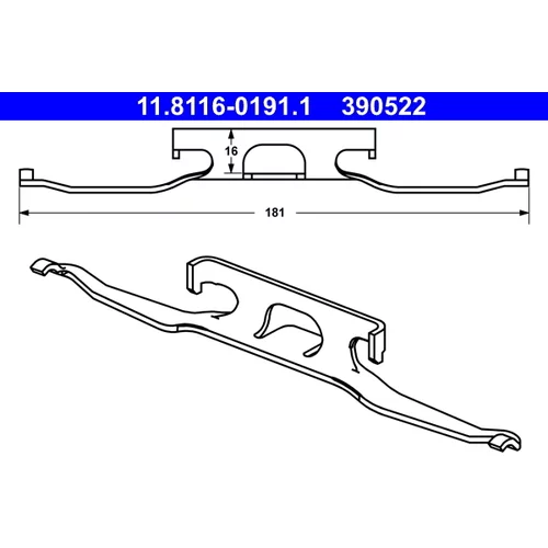 Pružina brzdového strmeňa ATE 11.8116-0191.1