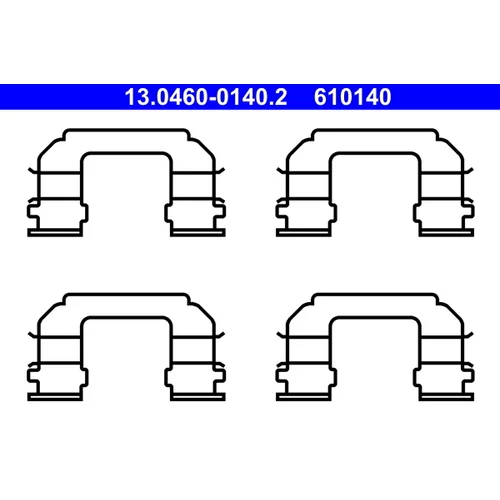 Sada príslušenstva obloženia kotúčovej brzdy ATE 13.0460-0140.2