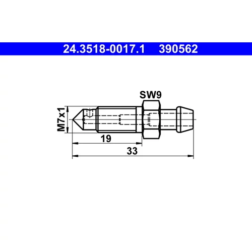 Odvzdušňovacia skrutka/ventil ATE 24.3518-0017.1