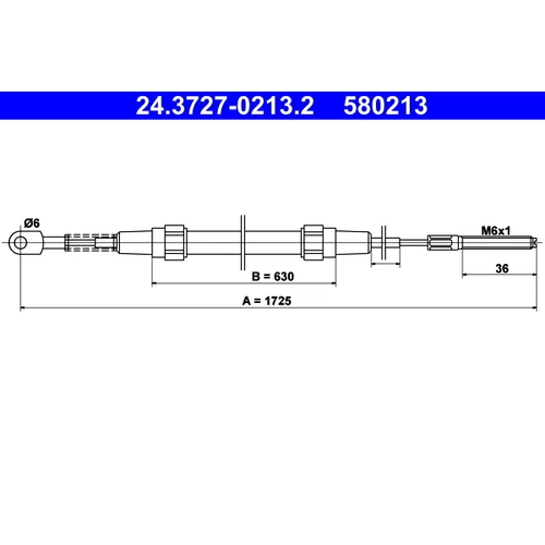 Ťažné lanko parkovacej brzdy ATE 24.3727-0213.2