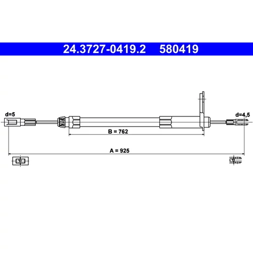 Ťažné lanko parkovacej brzdy ATE 24.3727-0419.2