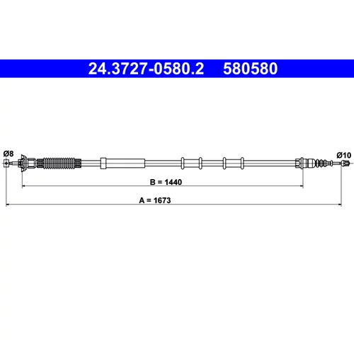 Ťažné lanko parkovacej brzdy ATE 24.3727-0580.2