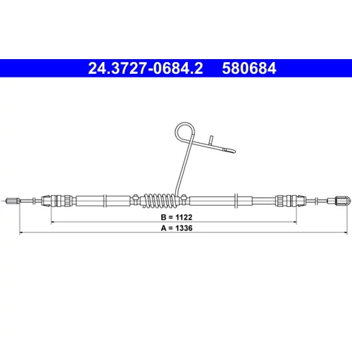 Ťažné lanko parkovacej brzdy ATE 24.3727-0684.2