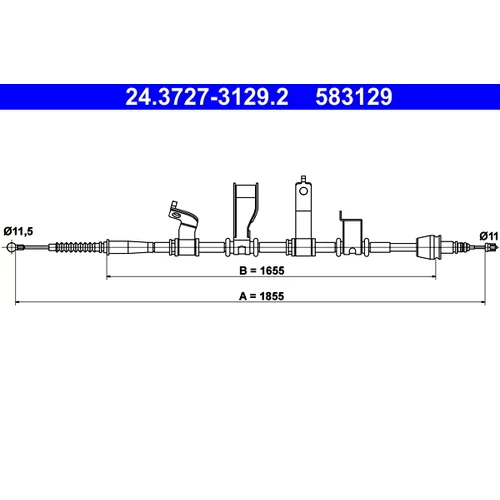 Ťažné lanko parkovacej brzdy ATE 24.3727-3129.2