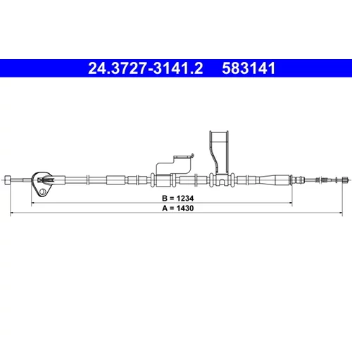 Ťažné lanko parkovacej brzdy ATE 24.3727-3141.2