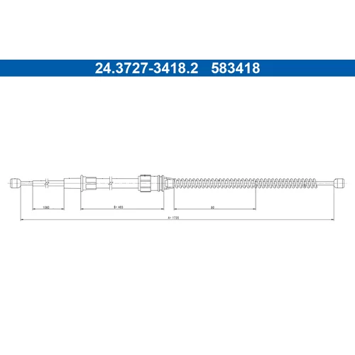 Ťažné lanko parkovacej brzdy ATE 24.3727-3418.2