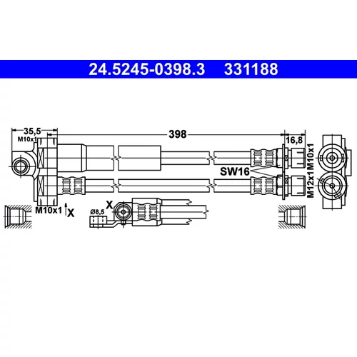 Brzdová hadica ATE 24.5245-0398.3