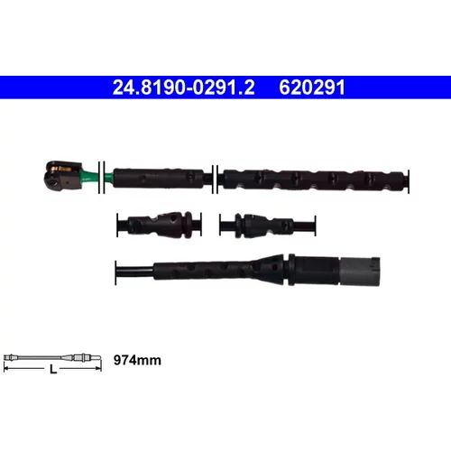 Výstražný kontakt opotrebenia brzdového obloženia ATE 24.8190-0291.2