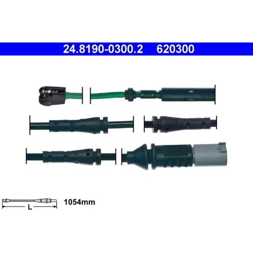 Výstražný kontakt opotrebenia brzdového obloženia ATE 24.8190-0300.2