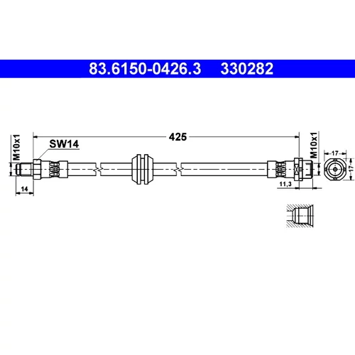 Brzdová hadica ATE 83.6150-0426.3