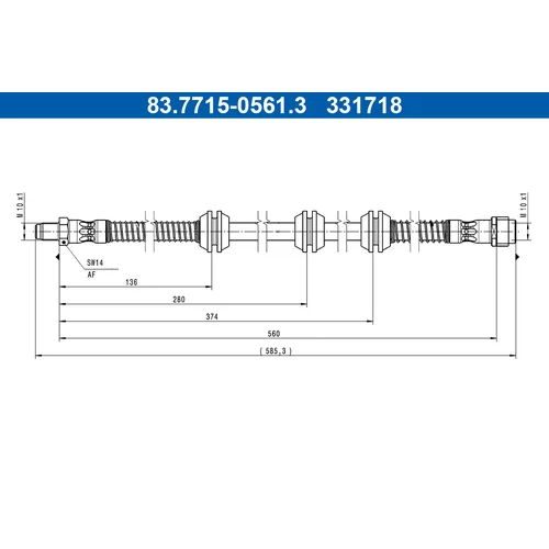 Brzdová hadica ATE 83.7715-0561.3