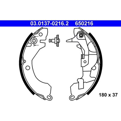 Sada brzdových čeľustí ATE 03.0137-0216.2