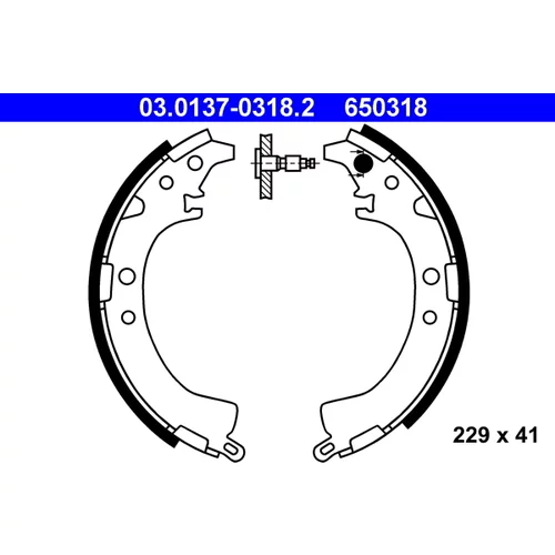 Sada brzdových čeľustí ATE 03.0137-0318.2