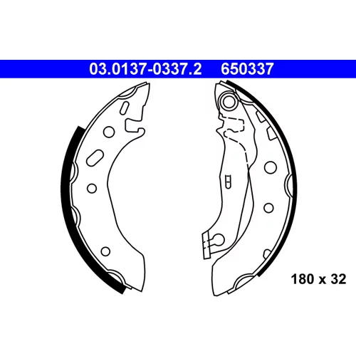 Sada brzdových čeľustí ATE 03.0137-0337.2