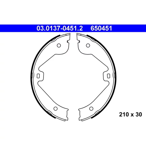 Sada brzd. čeľustí parkov. brzdy ATE 03.0137-0451.2