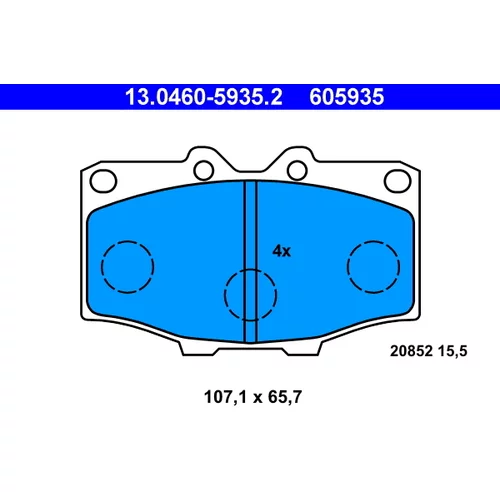 Sada brzdových platničiek kotúčovej brzdy ATE 13.0460-5935.2