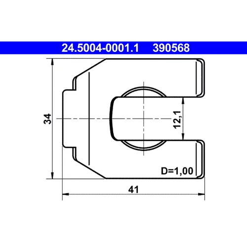 Držiak brzdovej hadice ATE 24.5004-0001.1