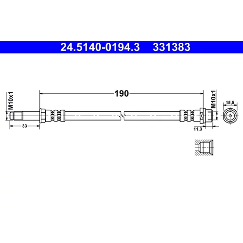 Brzdová hadica ATE 24.5140-0194.3