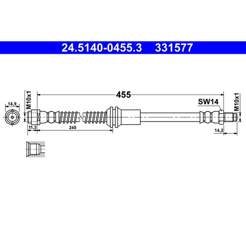 Brzdová hadica ATE 24.5140-0455.3