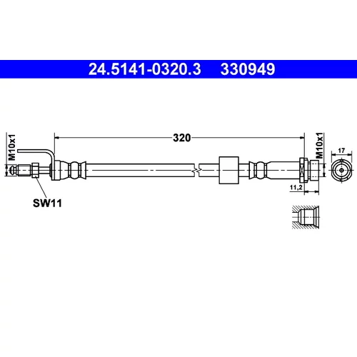 Brzdová hadica ATE 24.5141-0320.3