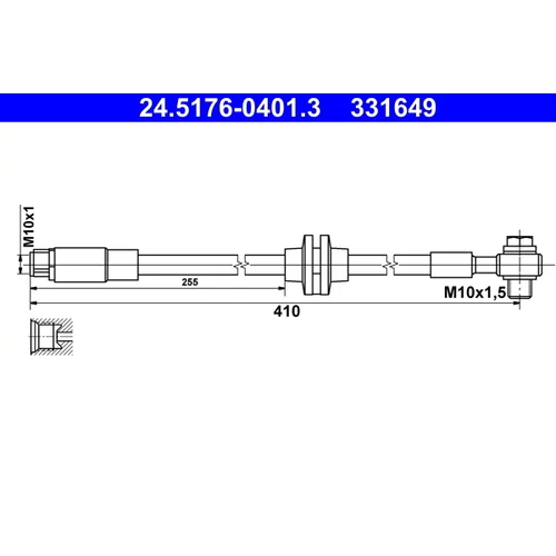 Brzdová hadica ATE 24.5176-0401.3