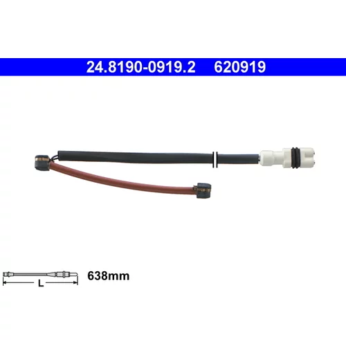 Výstražný kontakt opotrebenia brzdového obloženia ATE 24.8190-0919.2