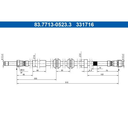 Brzdová hadica ATE 83.7713-0523.3