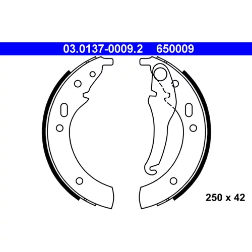 Sada brzdových čeľustí ATE 03.0137-0009.2