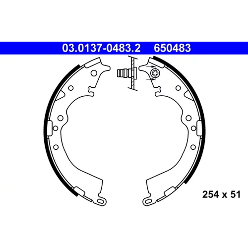Sada brzdových čeľustí ATE 03.0137-0483.2