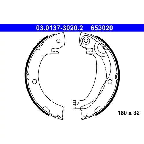 Sada brzd. čeľustí parkov. brzdy ATE 03.0137-3020.2