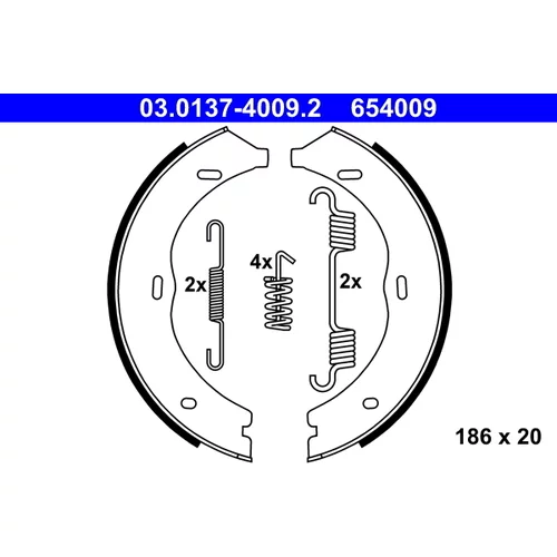 Sada brzd. čeľustí parkov. brzdy ATE 03.0137-4009.2