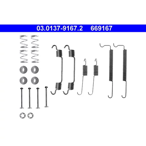 Sada príslušenstva brzdovej čeľuste ATE 03.0137-9167.2