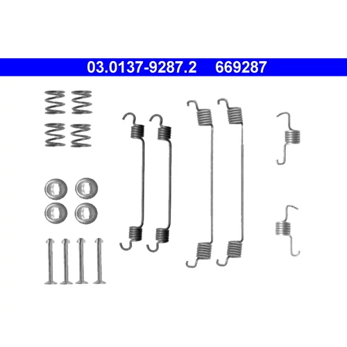 Sada príslušenstva brzdovej čeľuste ATE 03.0137-9287.2