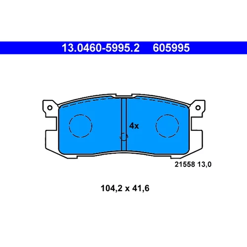 Sada brzdových platničiek kotúčovej brzdy ATE 13.0460-5995.2