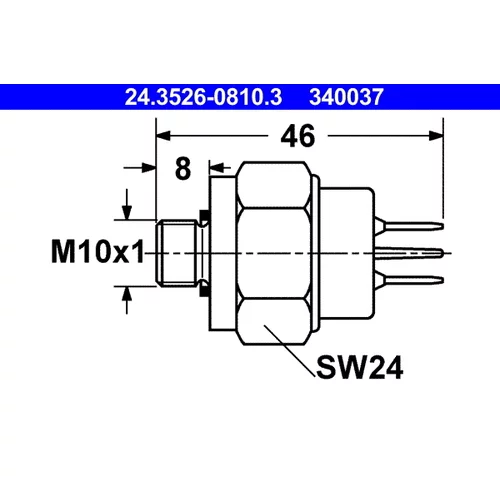 Spínač brzdových svetiel ATE 24.3526-0810.3