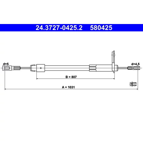 Ťažné lanko parkovacej brzdy ATE 24.3727-0425.2