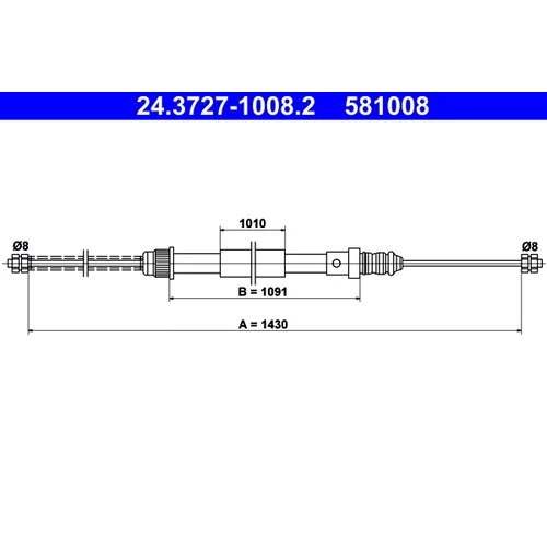Ťažné lanko parkovacej brzdy ATE 24.3727-1008.2