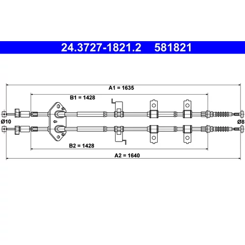 Ťažné lanko parkovacej brzdy ATE 24.3727-1821.2