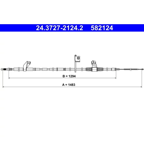 Ťažné lanko parkovacej brzdy ATE 24.3727-2124.2