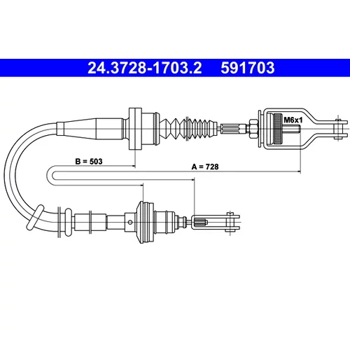 Lanko ovládania spojky ATE 24.3728-1703.2