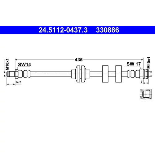 Brzdová hadica ATE 24.5112-0437.3