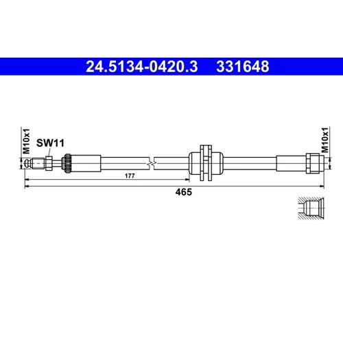 Brzdová hadica ATE 24.5134-0420.3