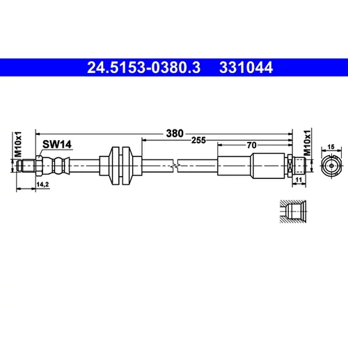 Brzdová hadica ATE 24.5153-0380.3