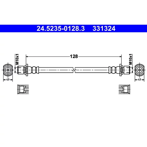 Brzdová hadica ATE 24.5235-0128.3