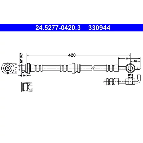 Brzdová hadica ATE 24.5277-0420.3