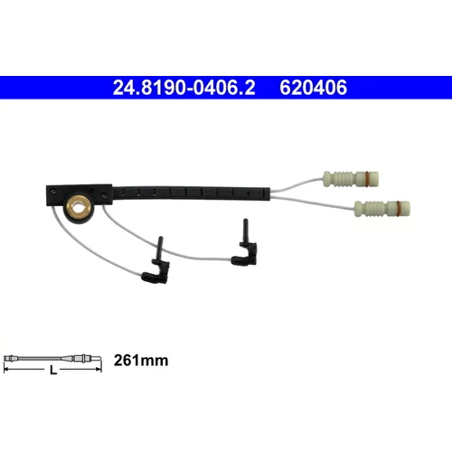 Výstražný kontakt opotrebenia brzdového obloženia ATE 24.8190-0406.2