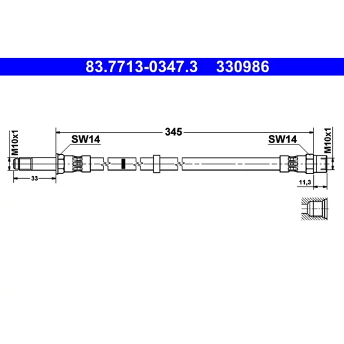 Brzdová hadica ATE 83.7713-0347.3
